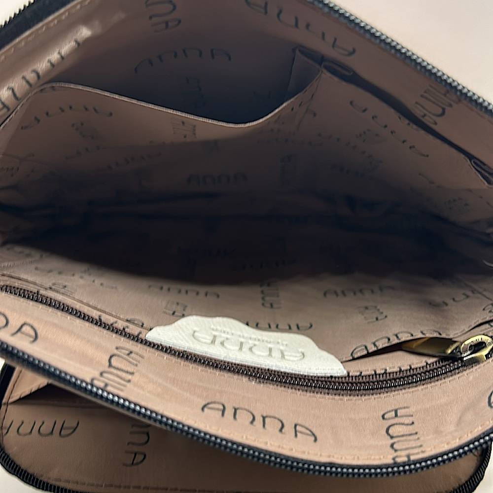 Anna Anuschka Light Pink Hand Painted Floral Leather Crossbody Bag Purse 🌸🌸 - Picture 8 of 9